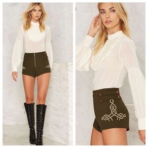 Nasty Gal High Waisted Military Shorts